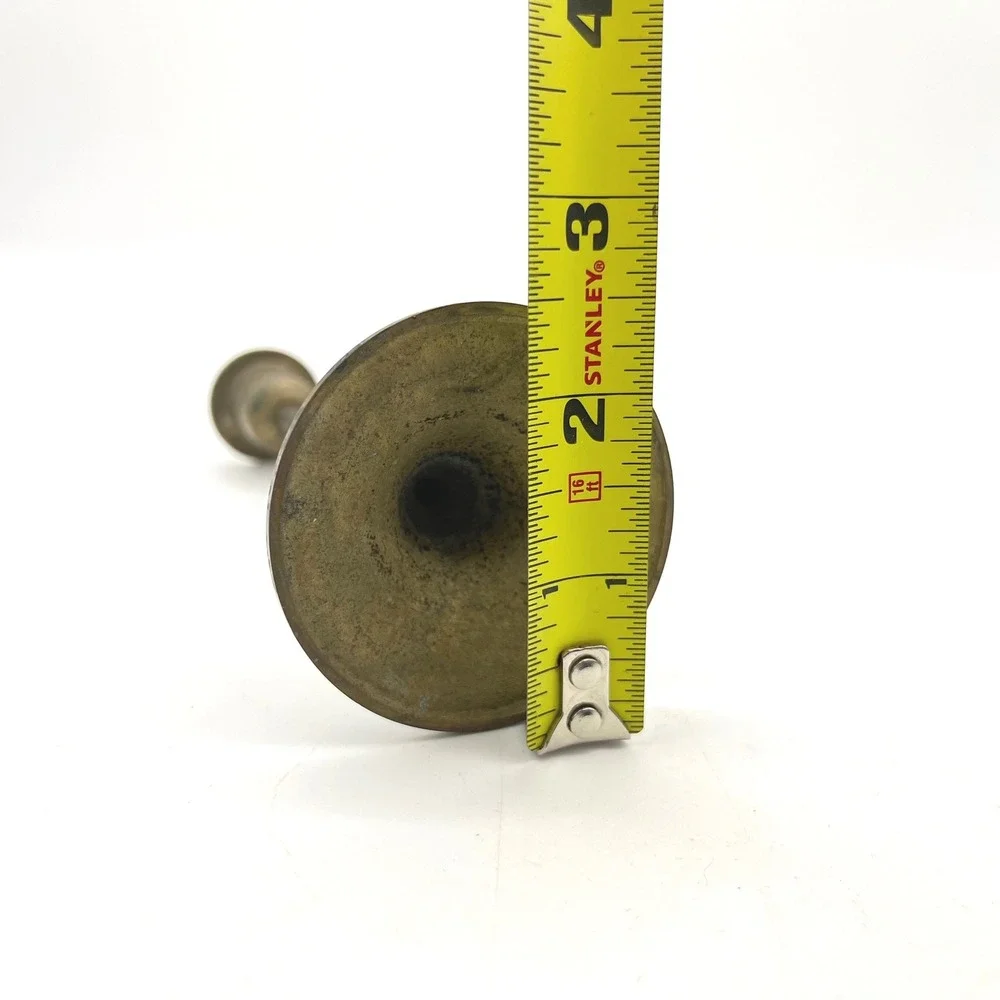 Vintage Slender Brass Taper Candlestick Holder‎ Trumpet Base MCM 6 inch